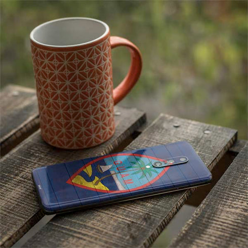 Guam Flag Dark Wood OnePlus 7 Pro Skin
